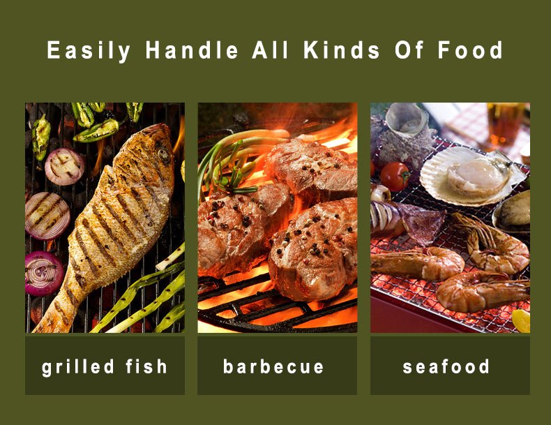 Barbecue Grilling Basket, Stainless Steel, Folding Grilling baskets With Handle - Letcase