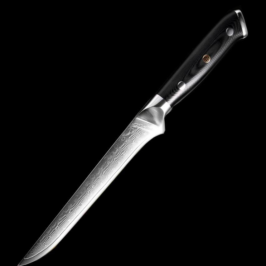 Damascus Boning Knife 6 Inch 67 Layers VG10 Damascus Steel - Letcase