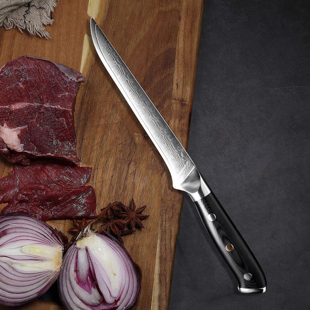 Damascus Boning Knife 6 Inch 67 Layers VG10 Damascus Steel - Letcase