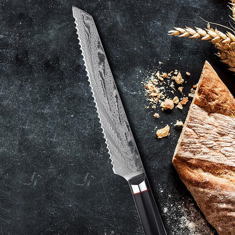 Damascus Bread Knife, 8