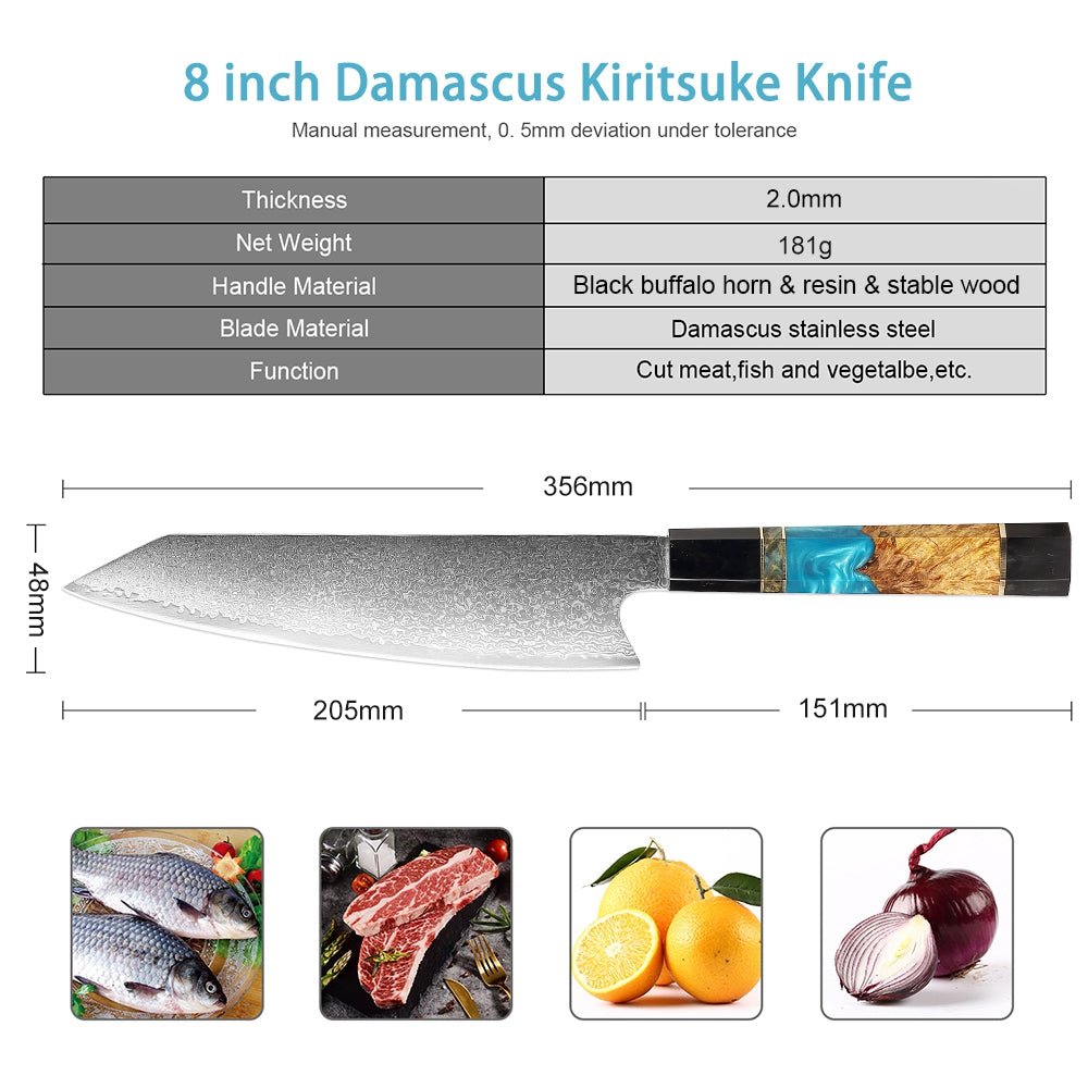 Damascus Chef Knife 8