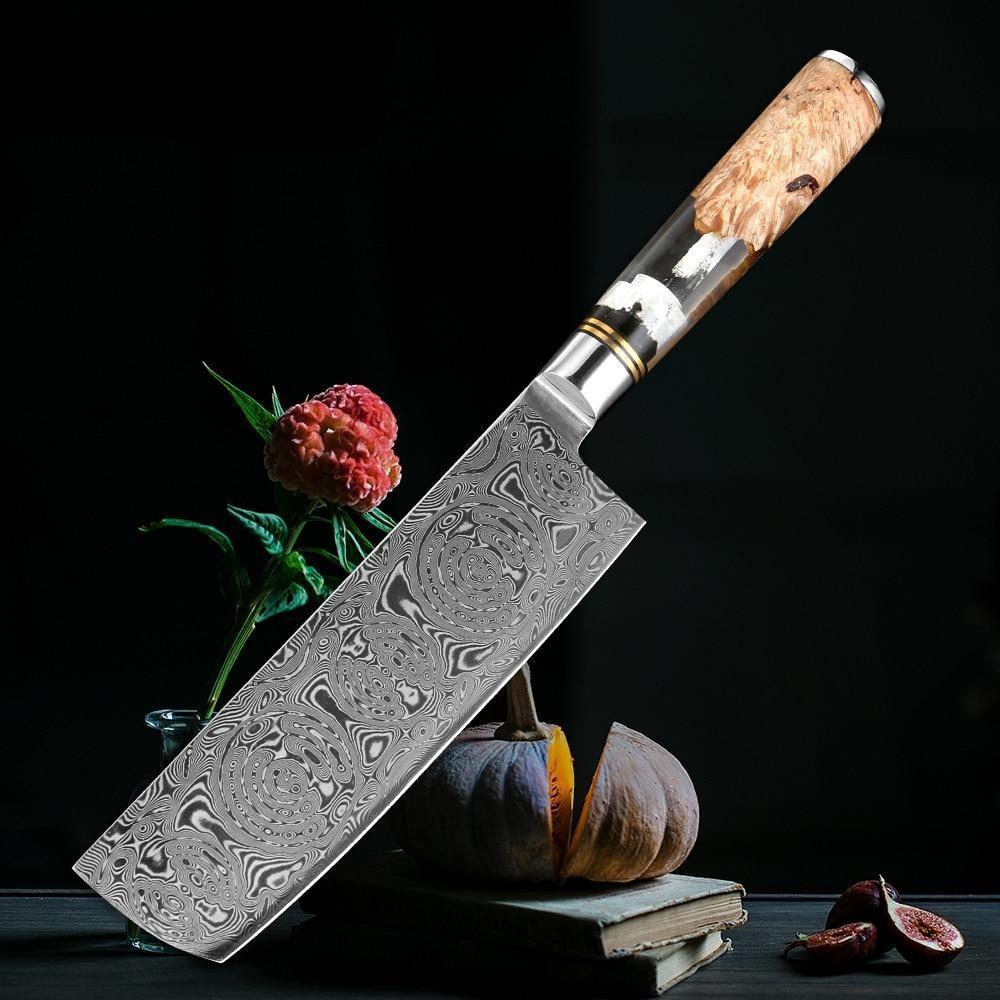 Damascus Meat Cleaver