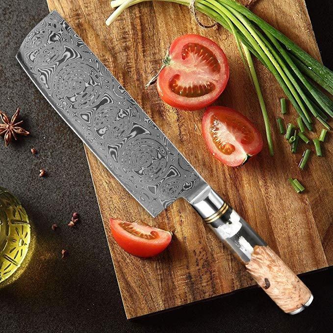 Damascus Meat Cleaver