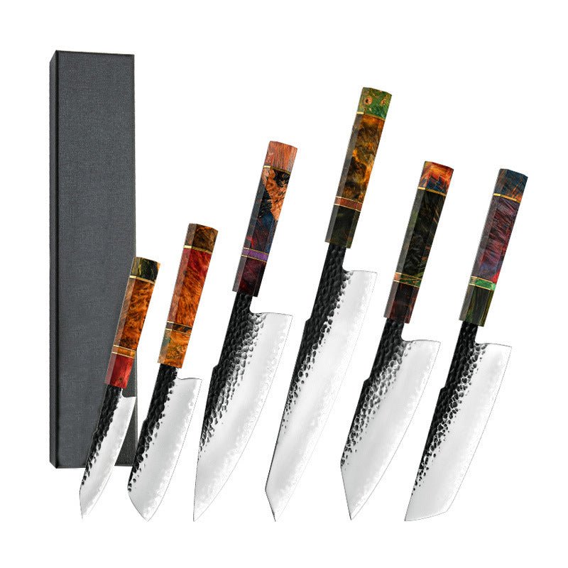 Handmade Japanese Chef Knife Set, 6-Piece - Letcase