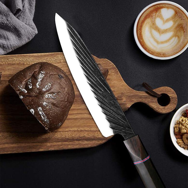 Handmade Japanese Kitchen Knife Set With Ebony Handle - Letcase