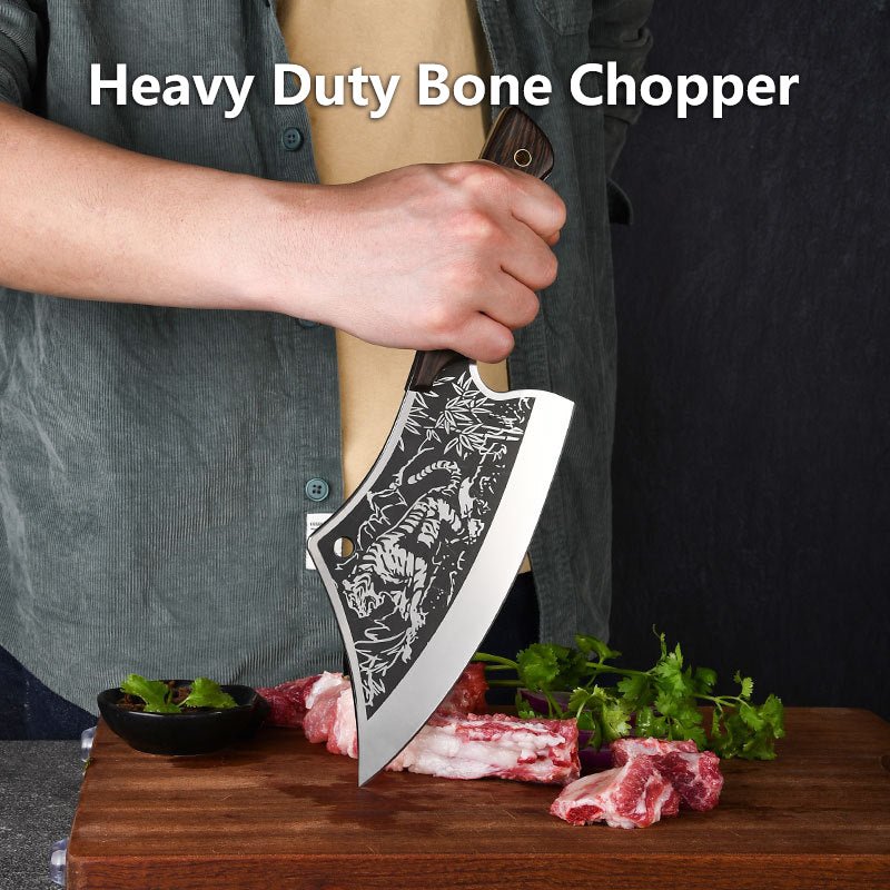 NEW Forged Bone Chopper Heavy-Duty Meat Cleaver Knife