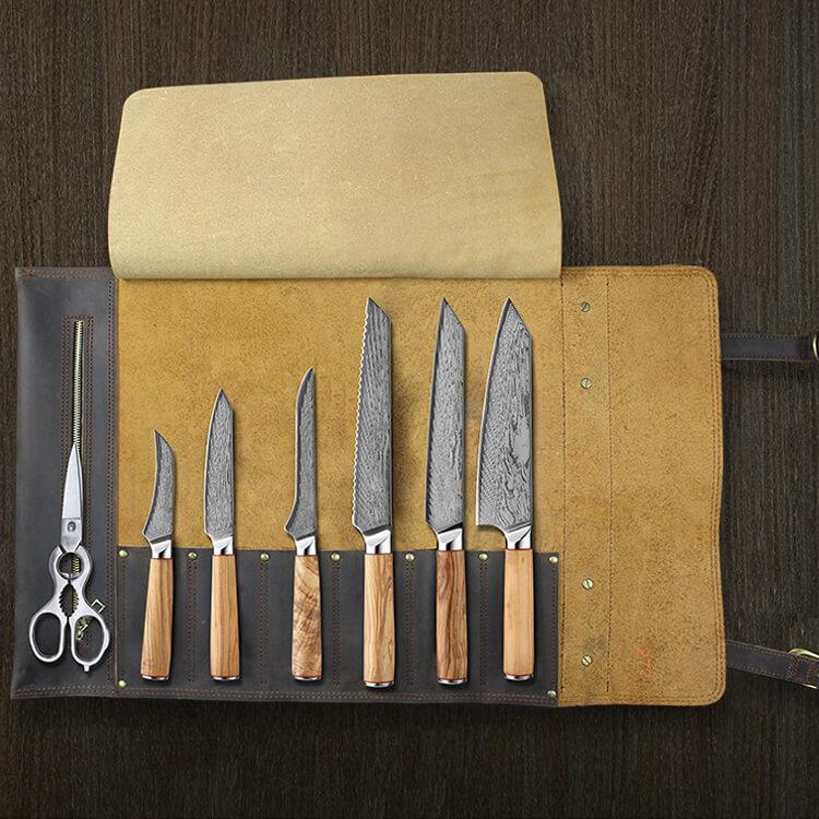 Professional Chef Knife Set with Roll Bag
