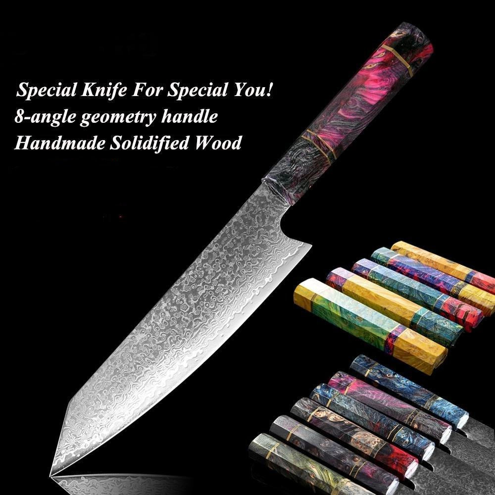 Japanese Damascus Kitchen Knives, 8 Inch VG10 Damascus Steel Chef Knife - Letcase