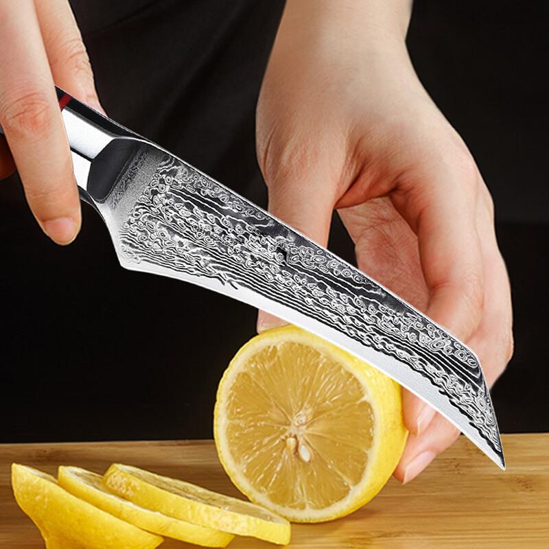 Japanese Damascus Paring Knife 3.5 Inch, Narcissus Flower Series - Letcase