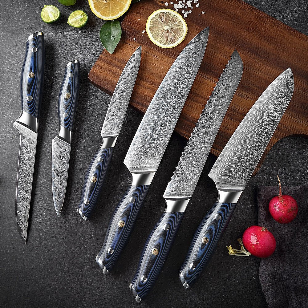 Japanese VG10 Damascus Chef Knife Set - Letcase