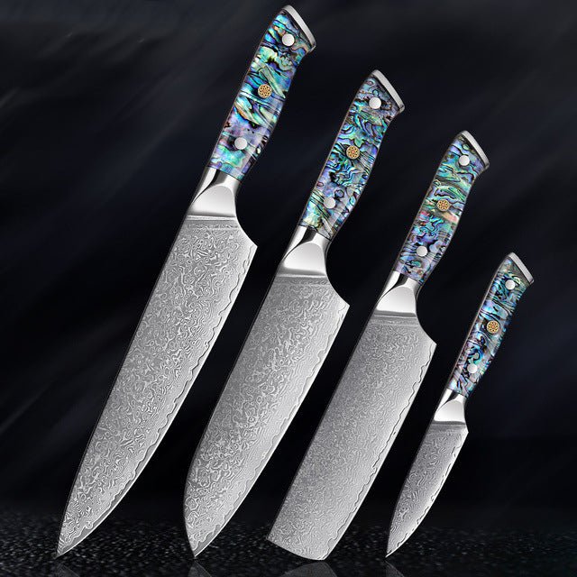 Knife Set, Japanese Damascus Chef Knives Set - Letcase