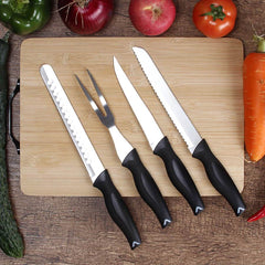 professional chef knife set with carrying case - 4pcs