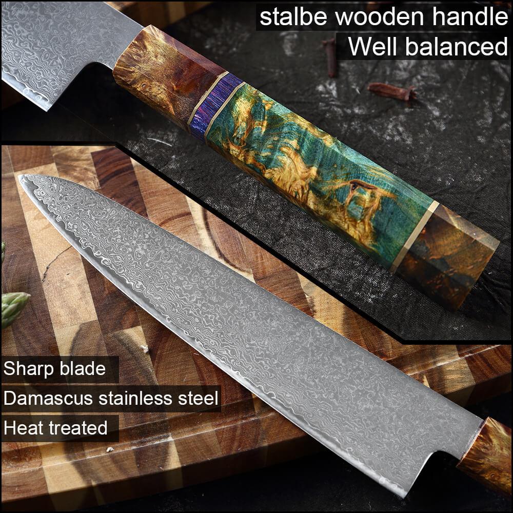 67-layer steel V gold 10 Damascus kitchen knife 7 inch Chef Knives