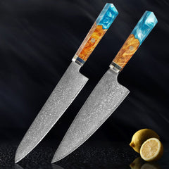 Professional Damascus Steel Chef Knife Set - Letcase