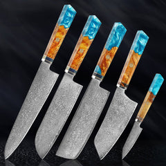 Professional Damascus Steel Chef Knife Set - Letcase