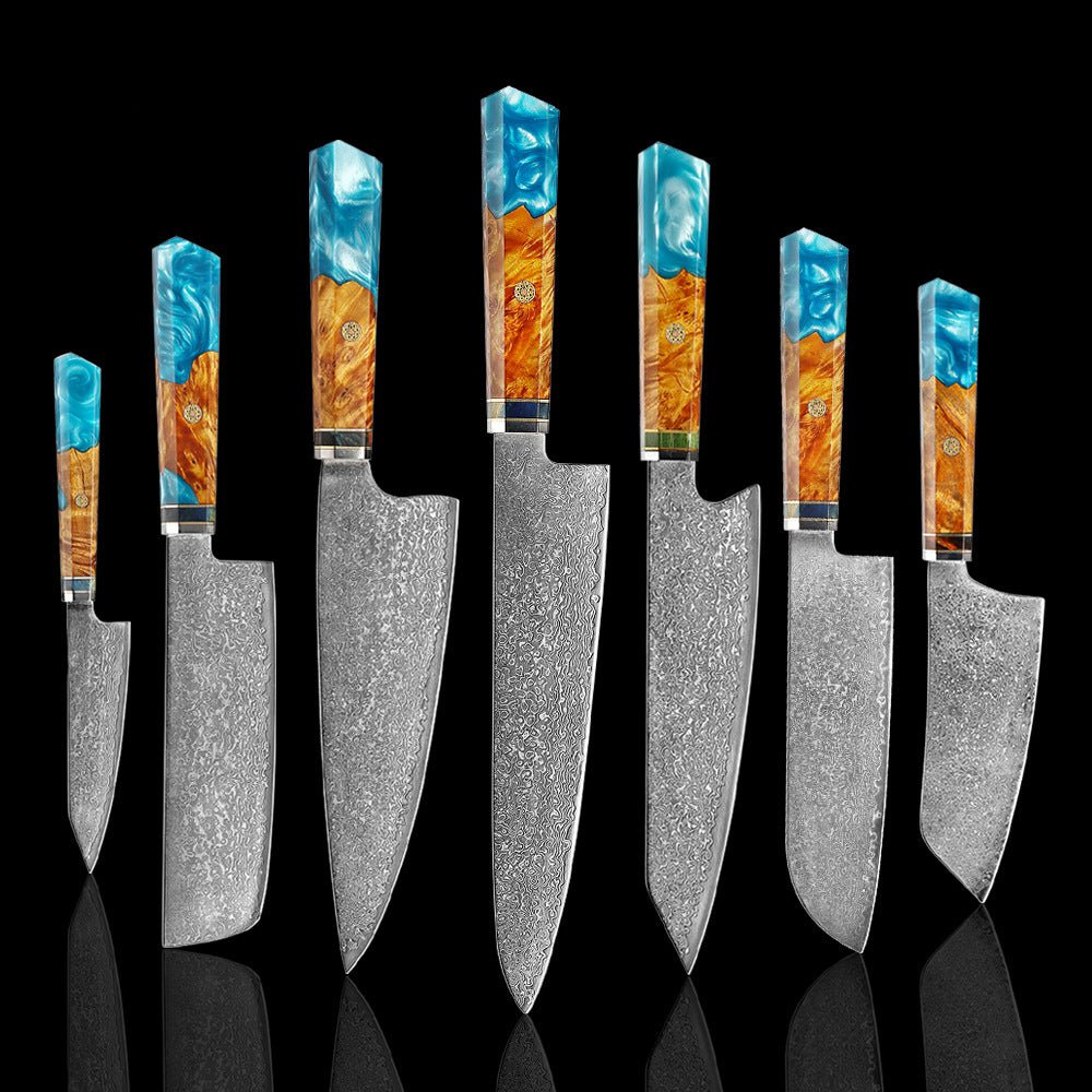 Professional Damascus Steel Chef Knife Set - Letcase