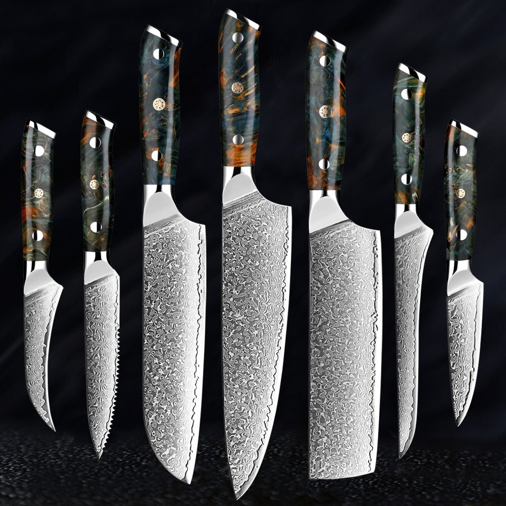 SAMURA DAMASCUS Set of 3 Kitchen Knives in a Gift Box SAMURA DAMASCUS Set of 3 Kitchen Knives in a Gift Box