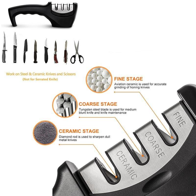 professional kitchen knife sharpener 3 Stages - Letcase