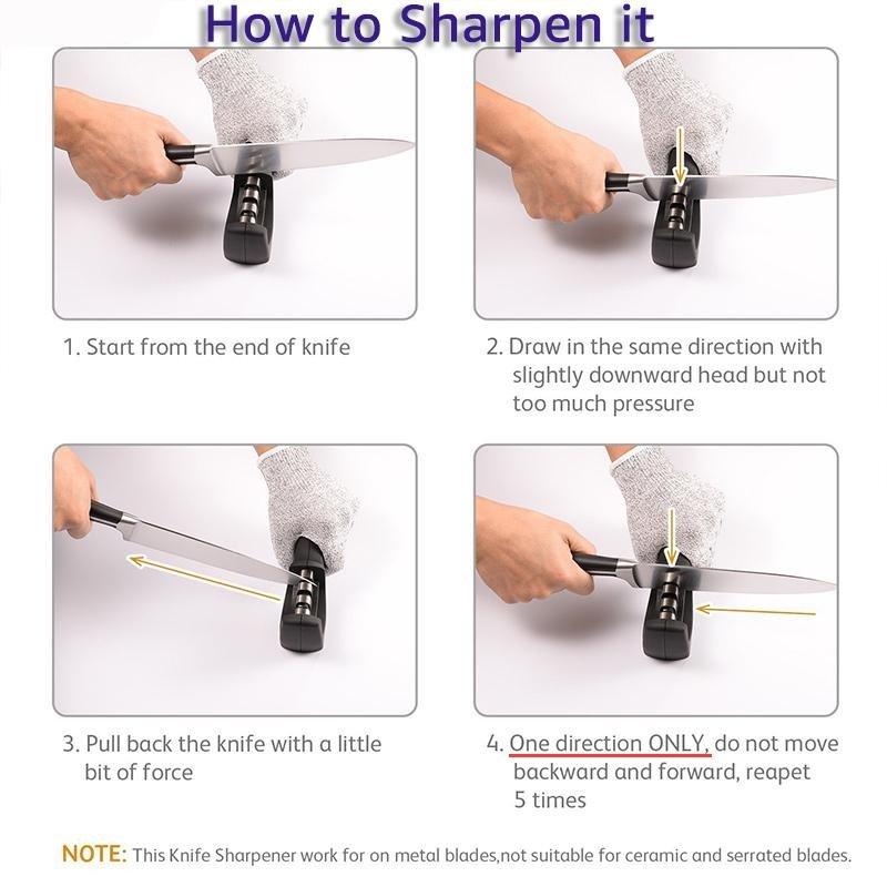 professional kitchen knife sharpener 3 Stages - Letcase