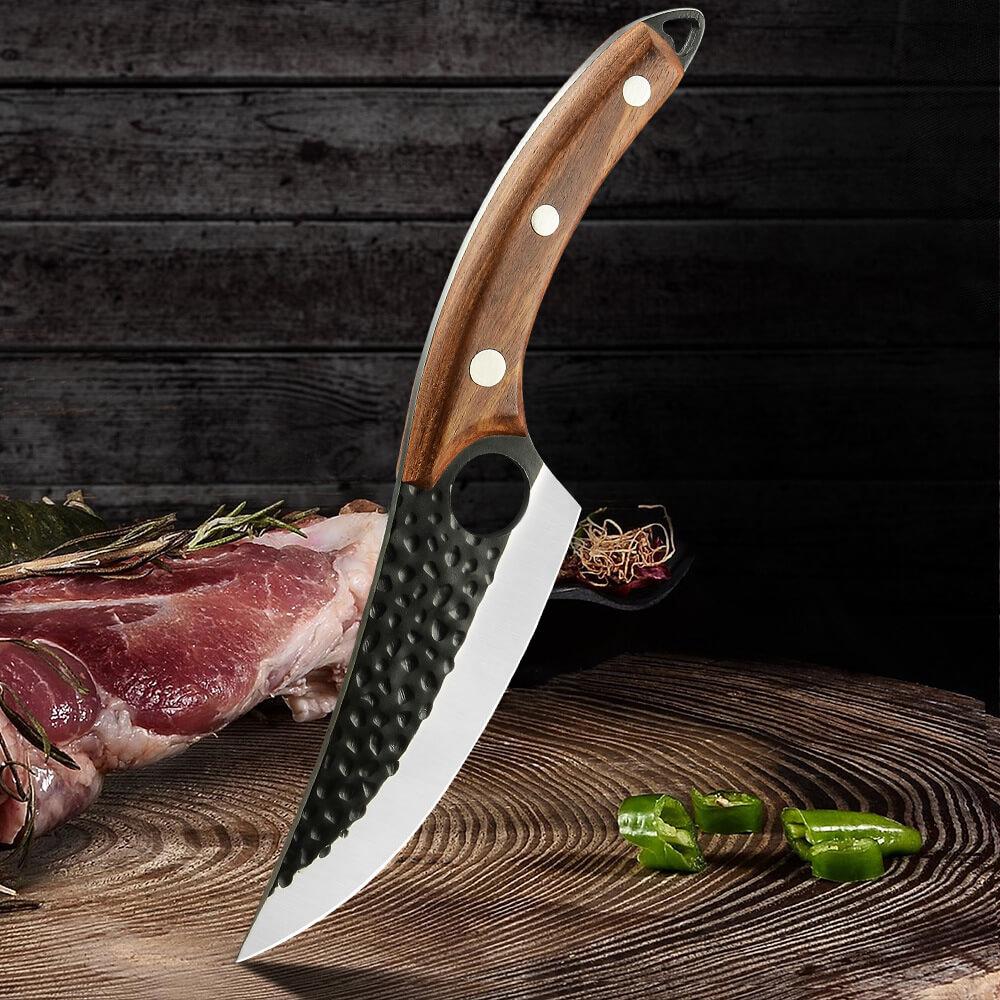 Serbian Chef Knife, Hand-Forged Boning Knife 6” Meat Cleaver - Letcase
