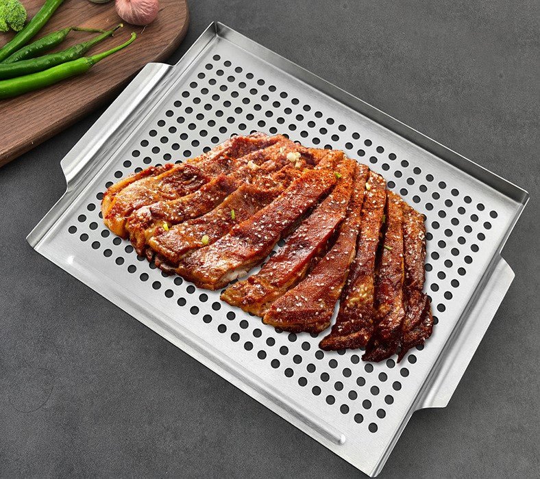 Stainless Steel Grill Topper Nonstick Grill Basket - Letcase