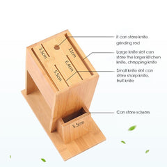 Universal Bamboo Knife Block - Letcase