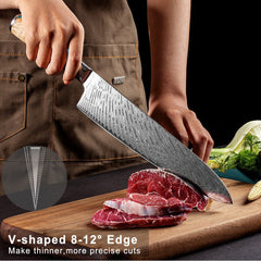 3-Piece Starter Knife Set, Forged Damascus Steel - Letcase