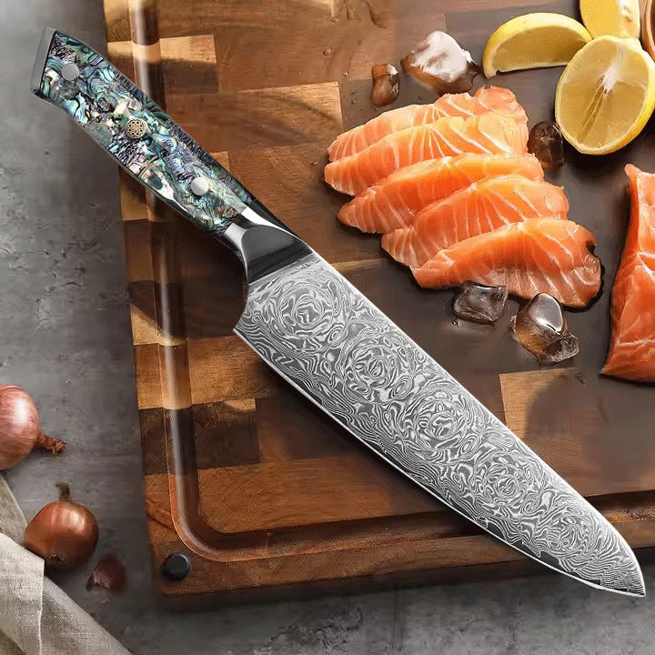 8 Inch Damascus Chef Knife – 67-Layer VG-10 Steel, Razor Sharp Honbazuke Edge