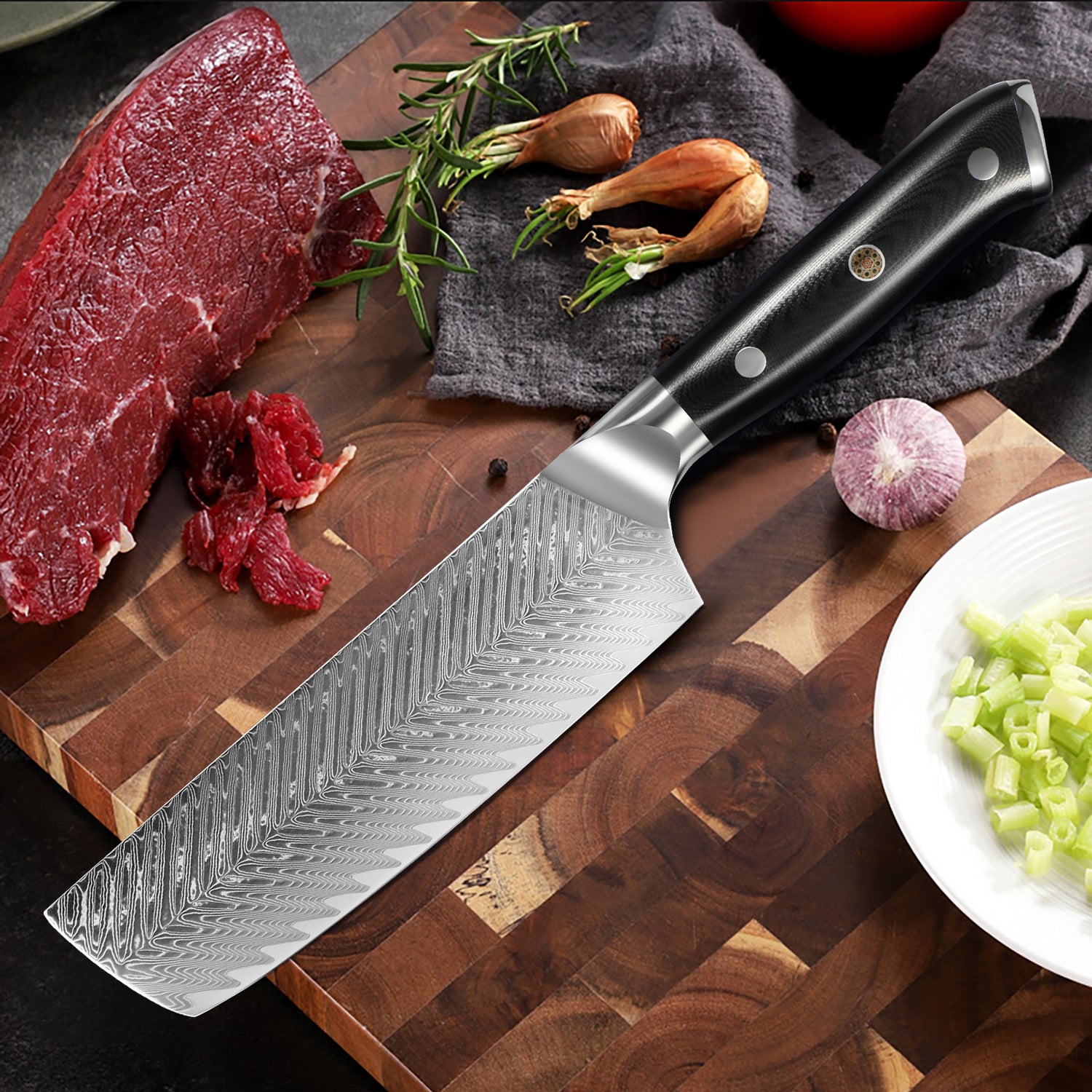 Japanese Damascus Steel Chef Knife