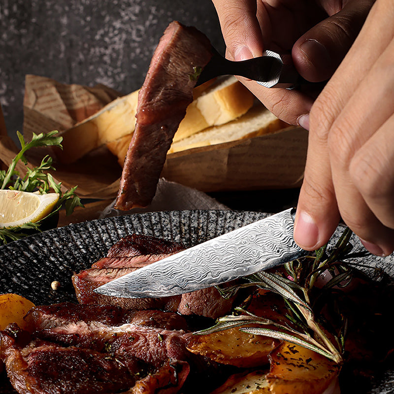 Damascus Steak Knife Set – 4