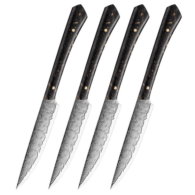 Damascus Steak Knife Set – 4