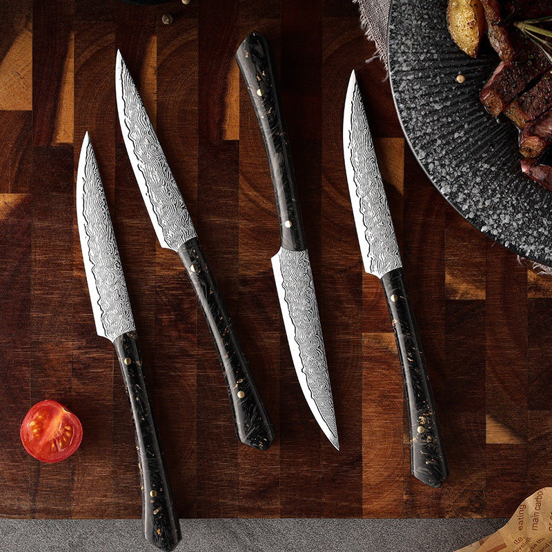Damascus Steak Knife Set – 4