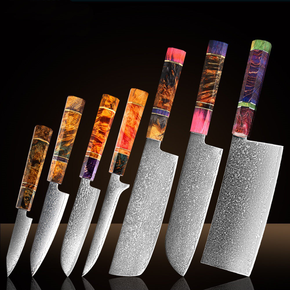 Professional 67-Layer Japanese Damascus Steel Knife Set