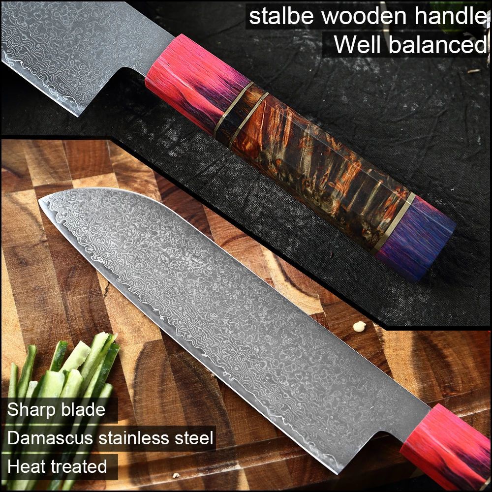 Professional 67-Layer Japanese Damascus Steel Knife Set