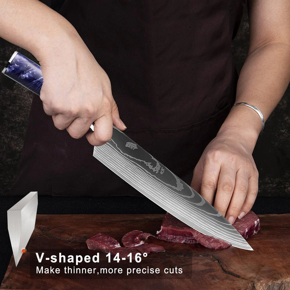 4-Piece Professional High Carbon Steel Chef Knife Set