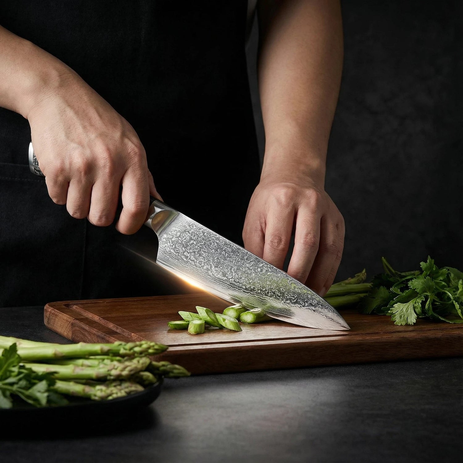 7-Piece Japanese Damascus Steel Kitchen Knife Set