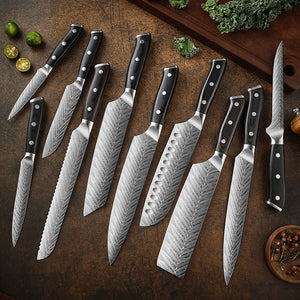 10-Piece High Carbon Stainless Steel Knife Set - Letcase