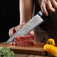 10 Piece Japanese Damascus Kitchen Knives Set - Letcase