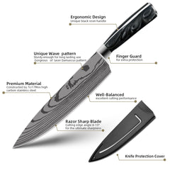 10 Piece Kitchen Knife Set, High Carbon Steel Knife Set - Letcase