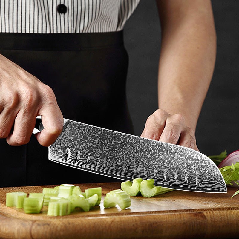 10 Piece Professional Damascus Kitchen Knife Set - Letcase