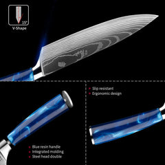10 Piece Professional High Carbon Stainless Steel Chef Knife Set - Letcase