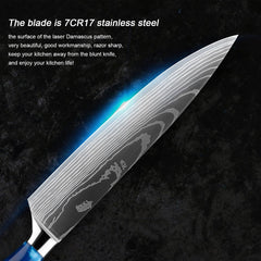 10 Piece Professional High Carbon Stainless Steel Chef Knife Set - Letcase