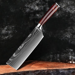 10 Piece Professional Kitchen Knife Set, Ergonomic Resin Handle - Letcase