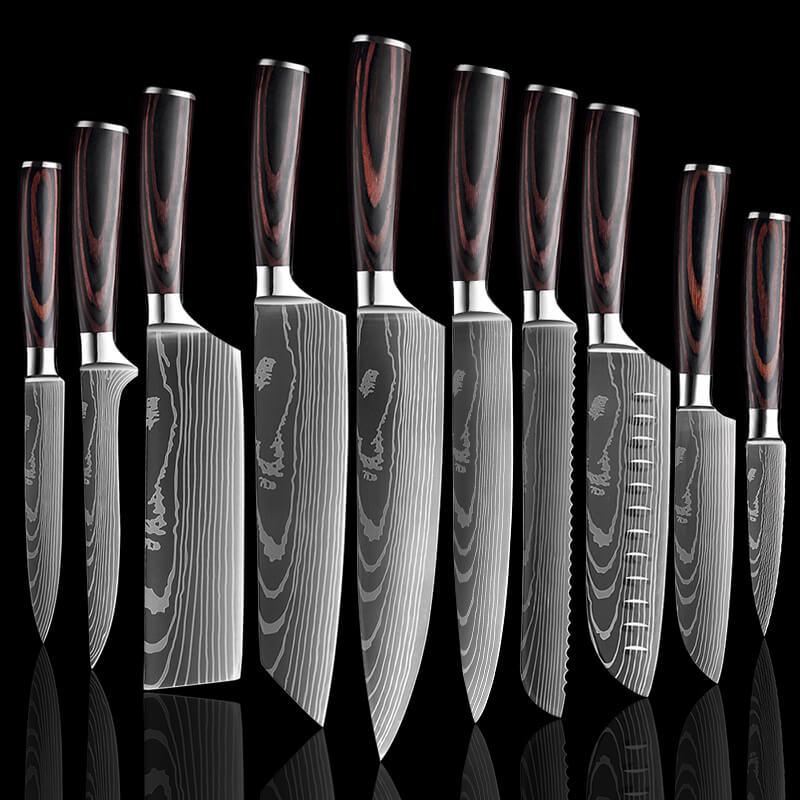 Knife Sets for Kitchen Home, 10 Pieces Knife Sets for Professional