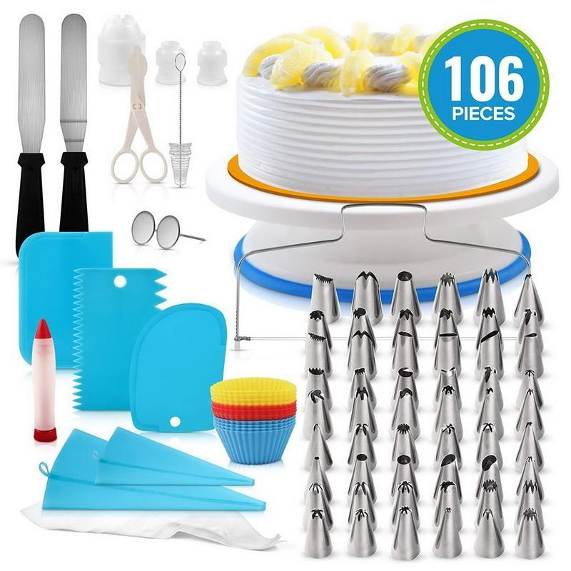 106 PCS Multifunction Cake Decorating Kit Cake Turntable Set - Letcase