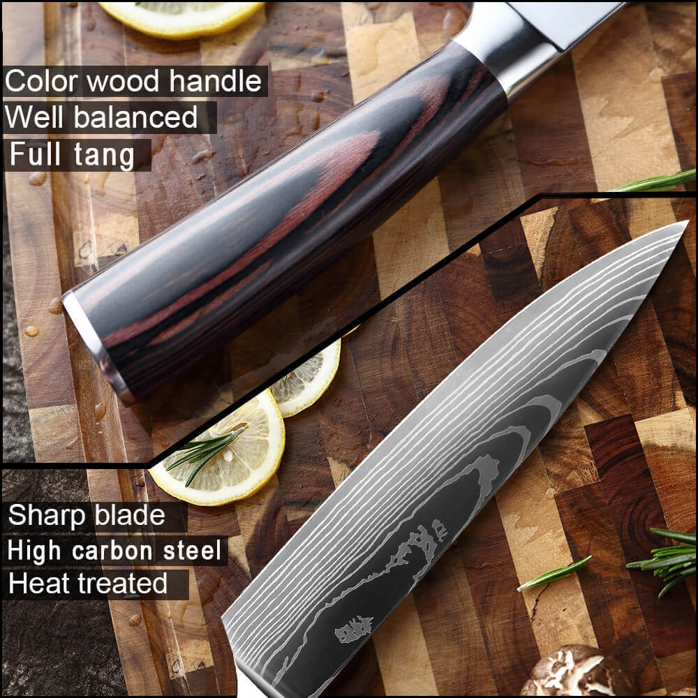 10 PIECES PROFESSIONAL KITCHEN KNIVES SET