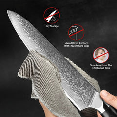 11-Piece 67 Layers VG10 Damascus Steel Chef Knife Set - Letcase