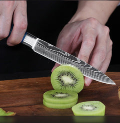 11-Piece Professional Kitchen Knife Set, Resin Wood Handle - Letcase