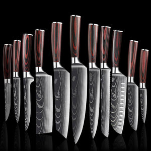 11 Piece Professional Knives Set With Steak Knife