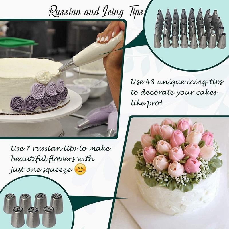124 Pieces Cake Decorating Supplies Kit for Beginners - Letcase.com
